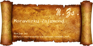Moravszky Zsigmond névjegykártya